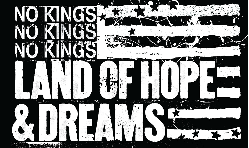 The logo for Bruce Springsteen's No Kings - Land of Hope & Dreams tour.