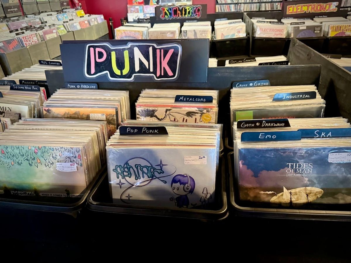 The punk bin at a record store.