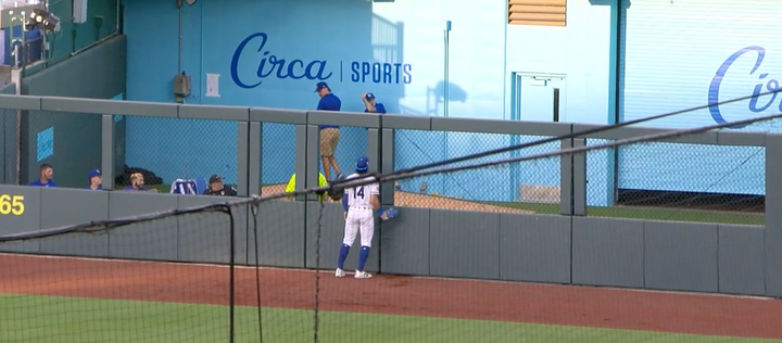 A baseball game was played
