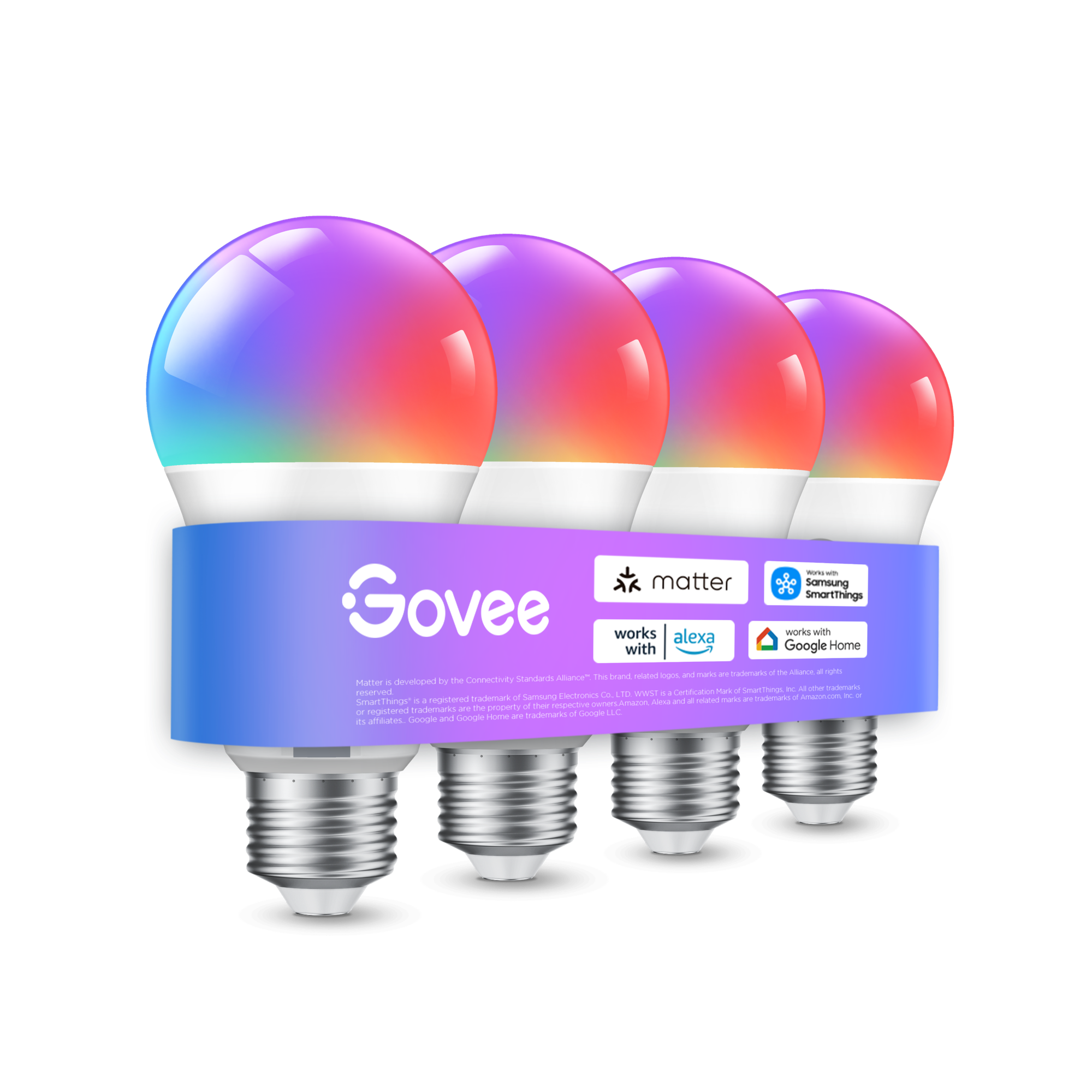 Govee H6008 smart light bulbs, 6-pack