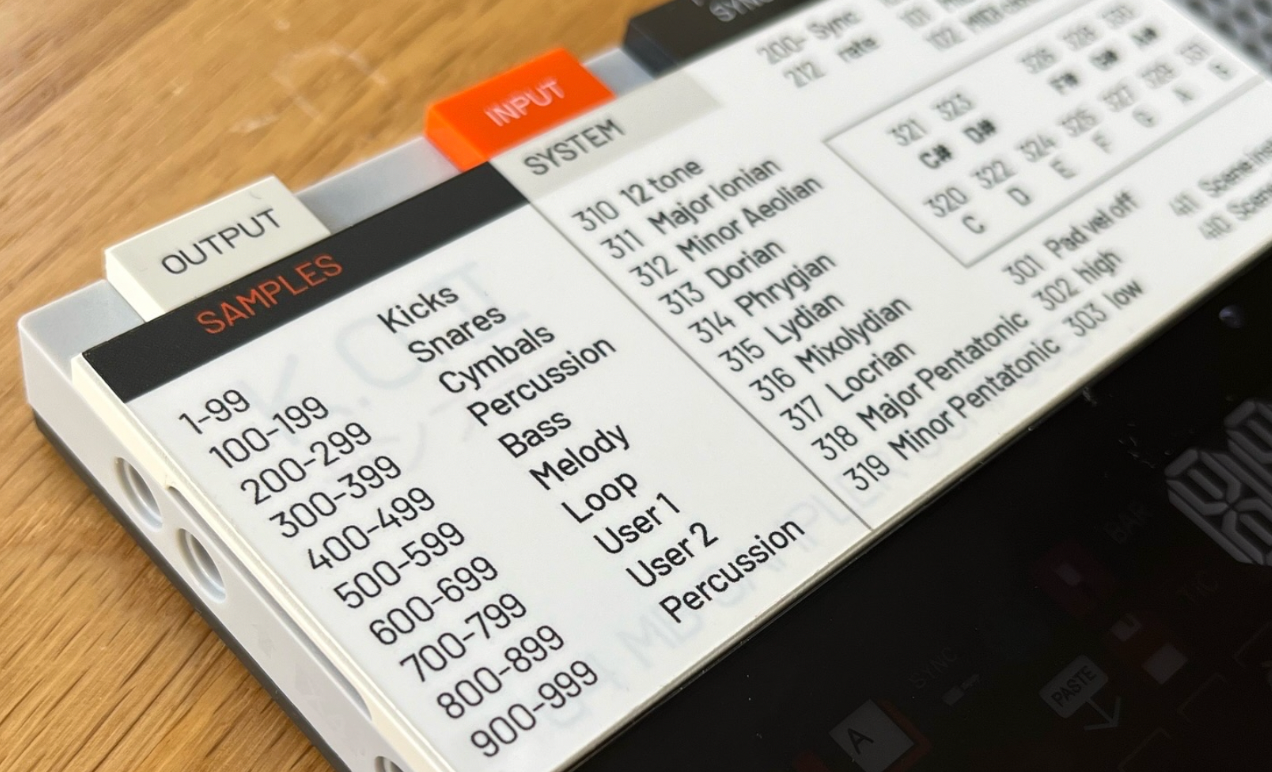 Teenage Engineering KO II EP-133 cheatsheet sticker