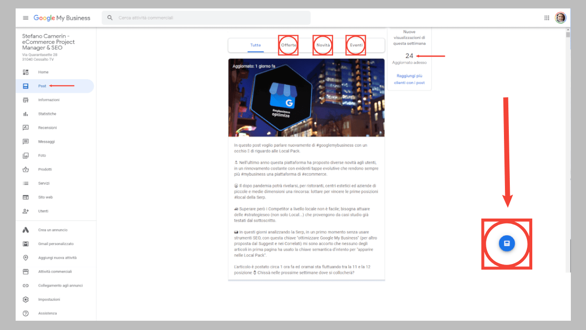 Scheda Google My Business di Camerin Stefano
