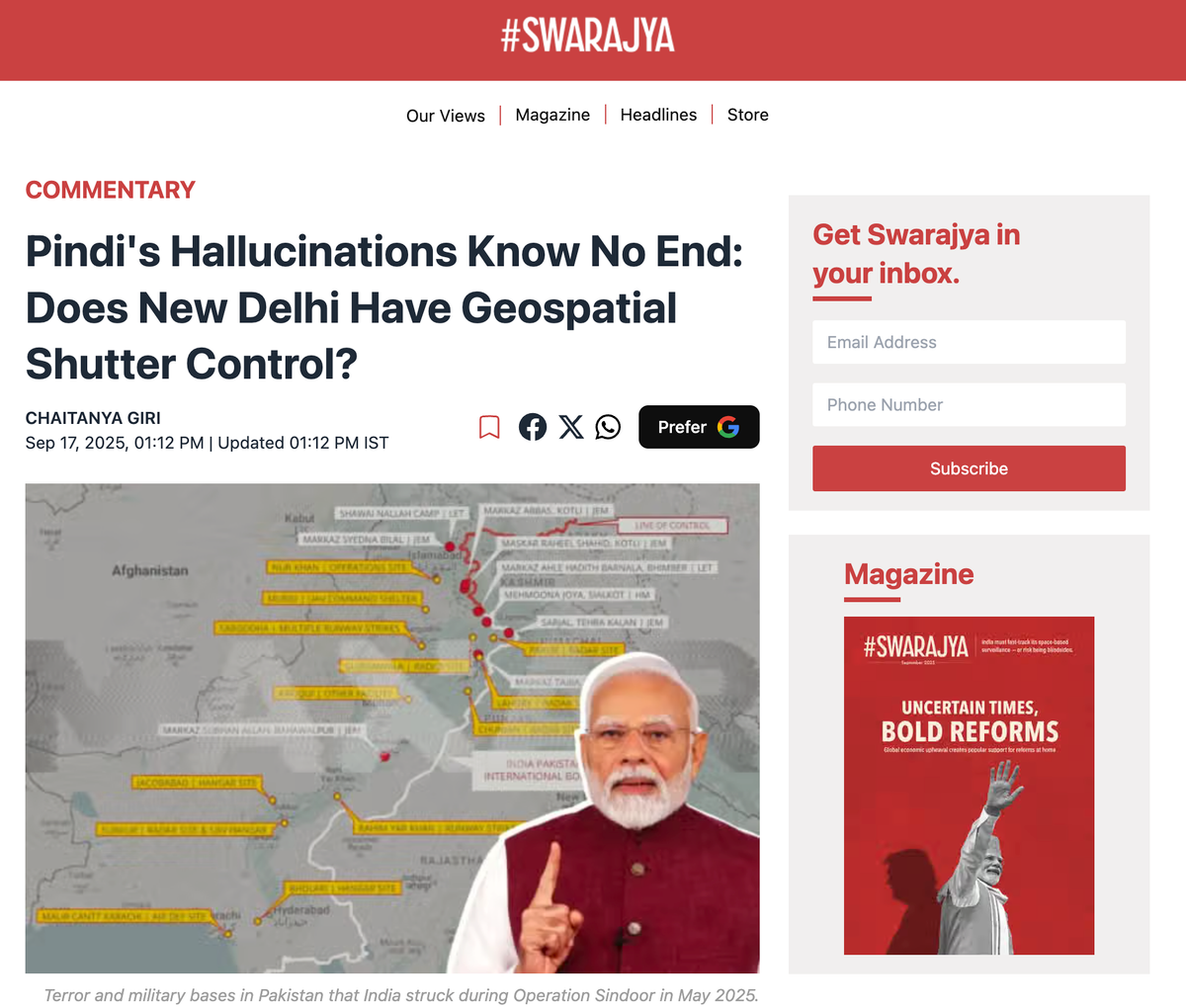 Pindi's Hallucinations Know No End: Does New Delhi Have Geospatial Shutter Control?