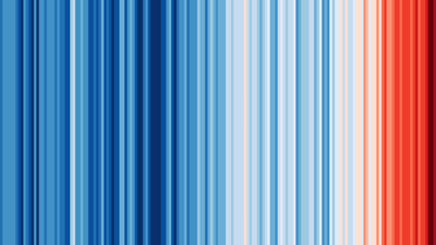 Wir unterstützen #ShowYourStripes: einer Kampagne, die den Klimawandel sichtbarer macht