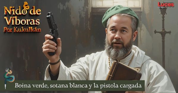 Boina verde, sotana blanca y la pistola cargada