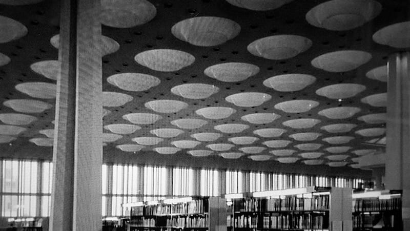 staatbibliotek, berlin. in a still from 'wings of desire'
