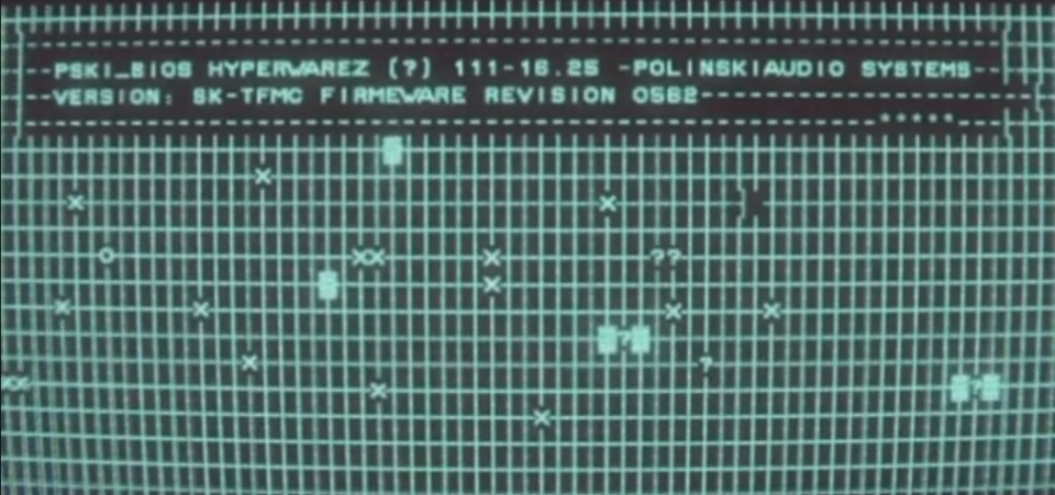 glitchy image of the PSKI_BIOS HYPERWAREZ firmware bootscre