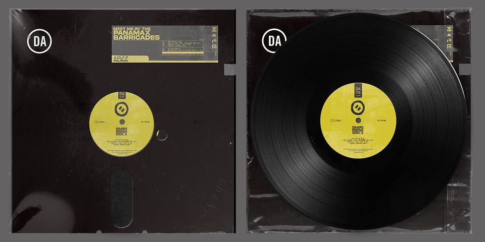 New Polinski 12" vinyl - Meet Me By the Panamax Barricades, in a cool Data Airlines sleeve that looks like a floppy disc