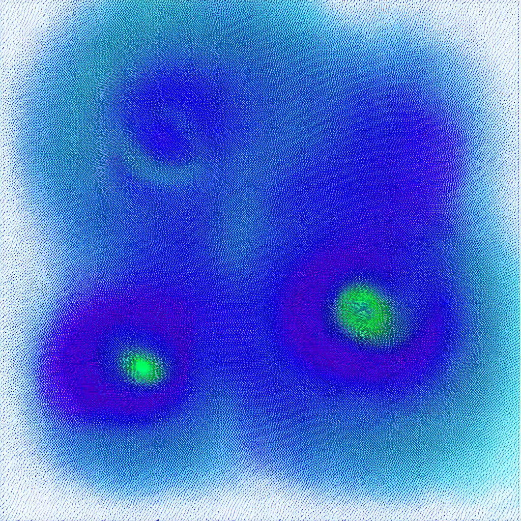 Abstract blue and green swirls with a dappled texture. 