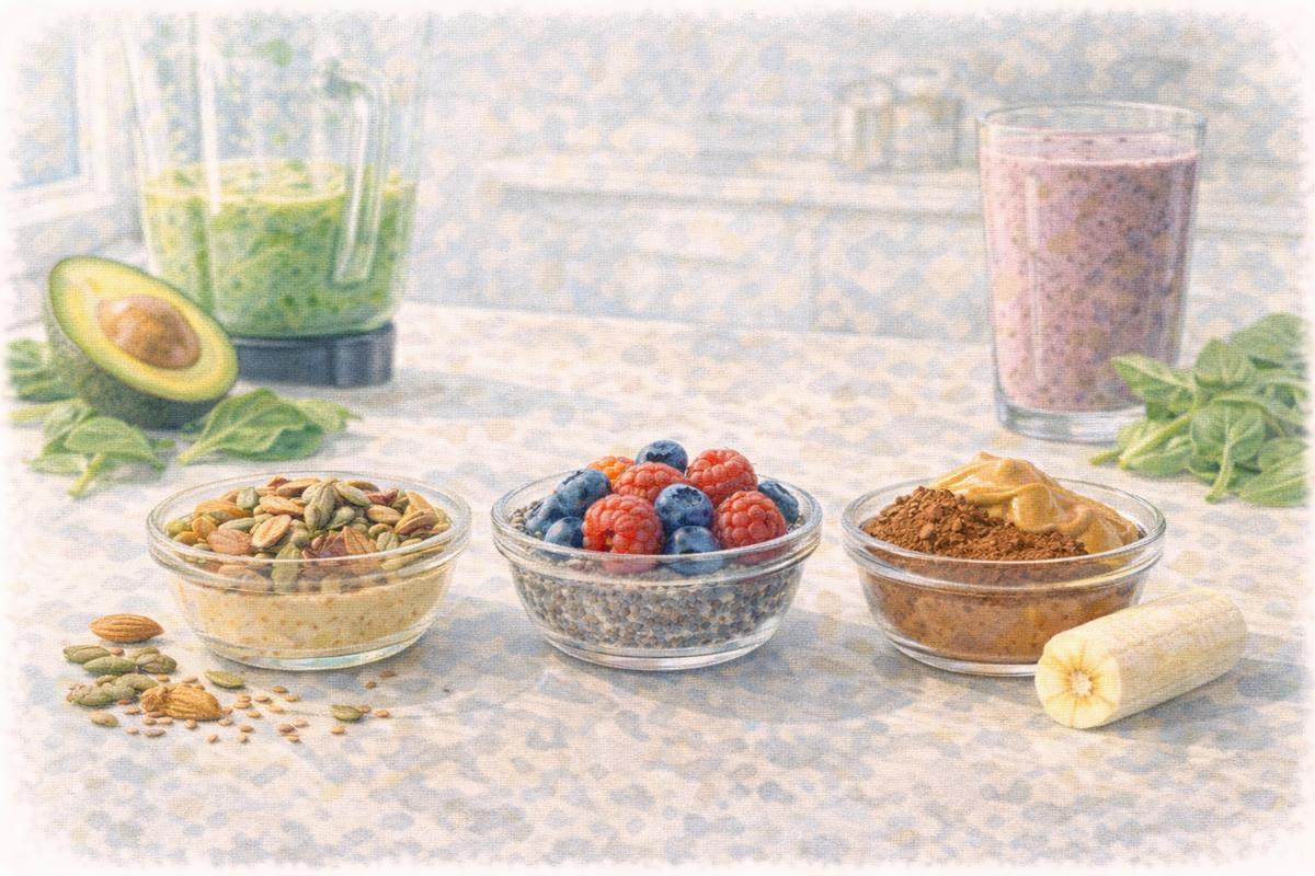 3 Homemade, Low-Sugar Smoothie Boosters for Steady Blood Sugar