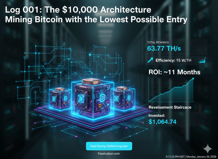 Log 001: The $10,000 Architecture – Mining Bitcoin with the Lowest Entry Requirement