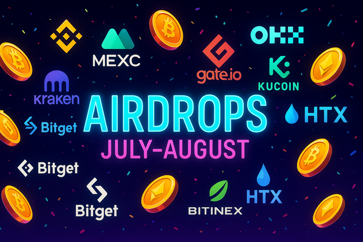 Global Crypto Exchanges Unveil a July‑August Airdrop Bonanza