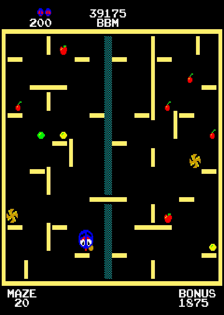 A screenshot from Maze Invaders on maze 20