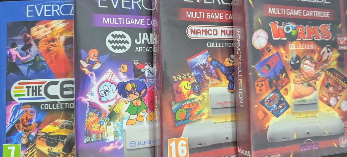 Four Evercade cart cases as featured in the below article