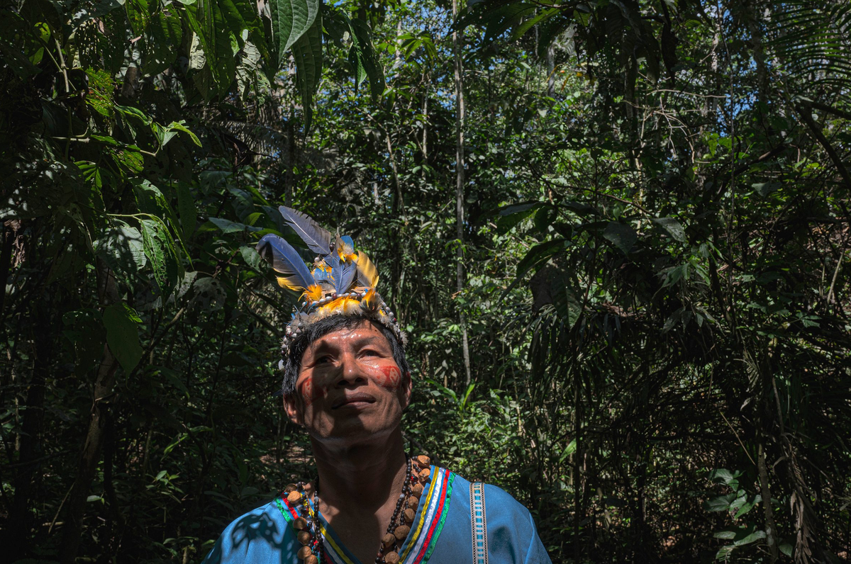 Indigenous man in Ecuador. 