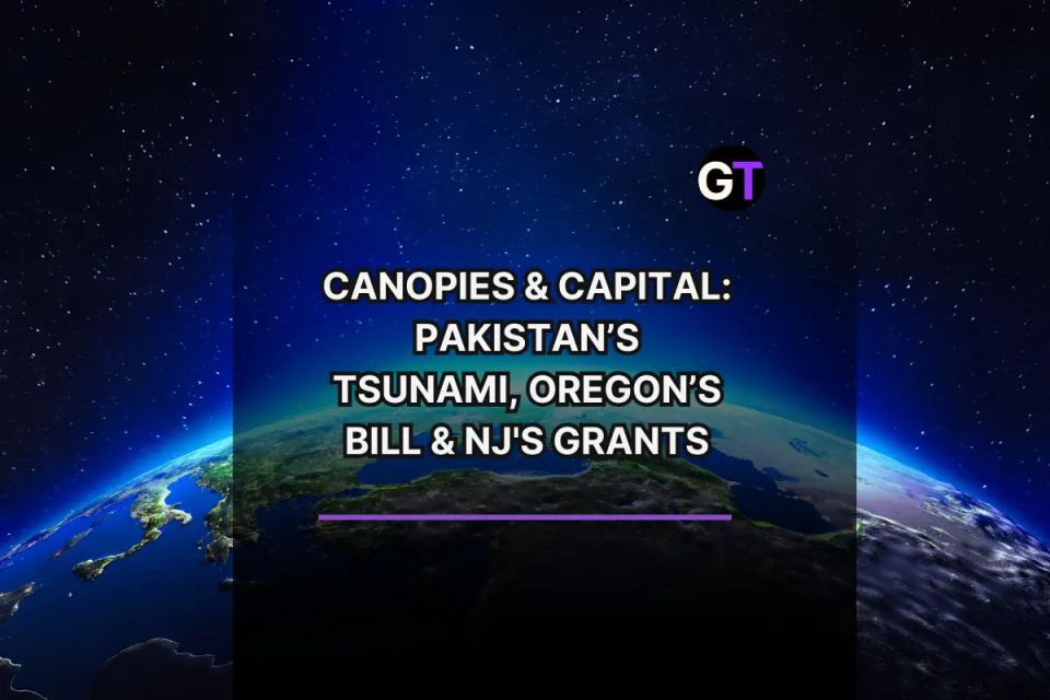 Canopies & Capital: Pakistan’s Tsunami, Oregon’s Bill & NJ's Grants