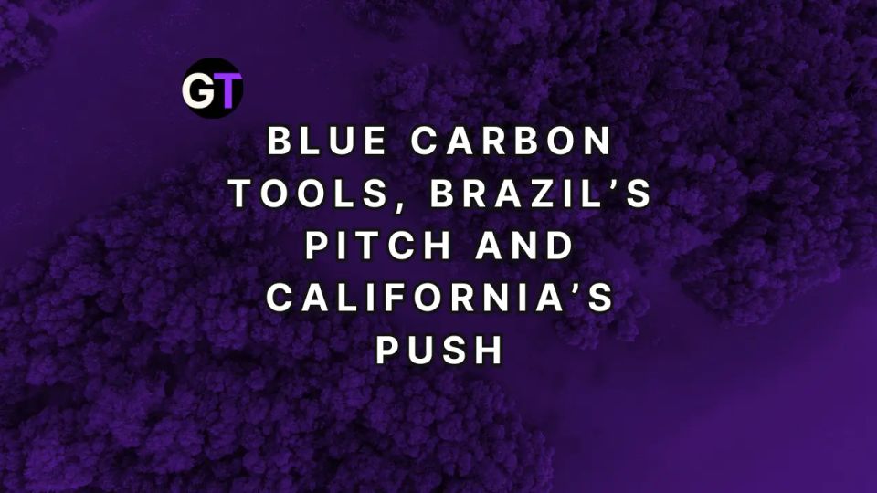 Blue Carbon Tools, Brazil’s Pitch and California’s Push