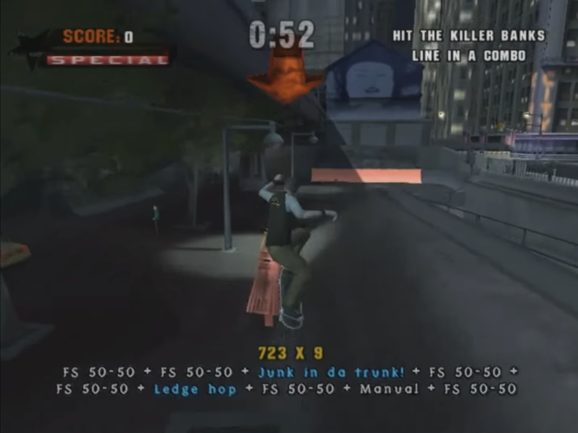 A screenshot of Tony Hawk's Underground