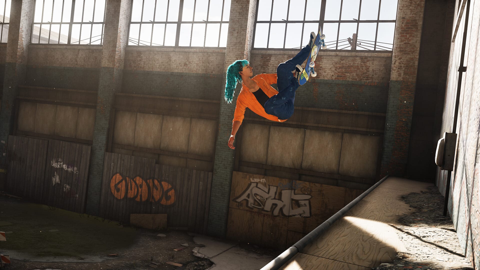 A screenshot of Vicarious Vision's remake of Tony Hawk's Pro Skater 1 + 2