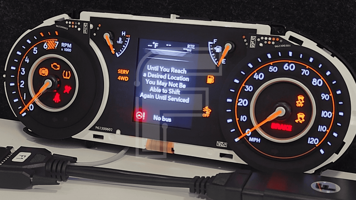 Jeep Wrangler R7F701422 + 95320 Instrument Cluster Programming via OBD2 or Dash Connector