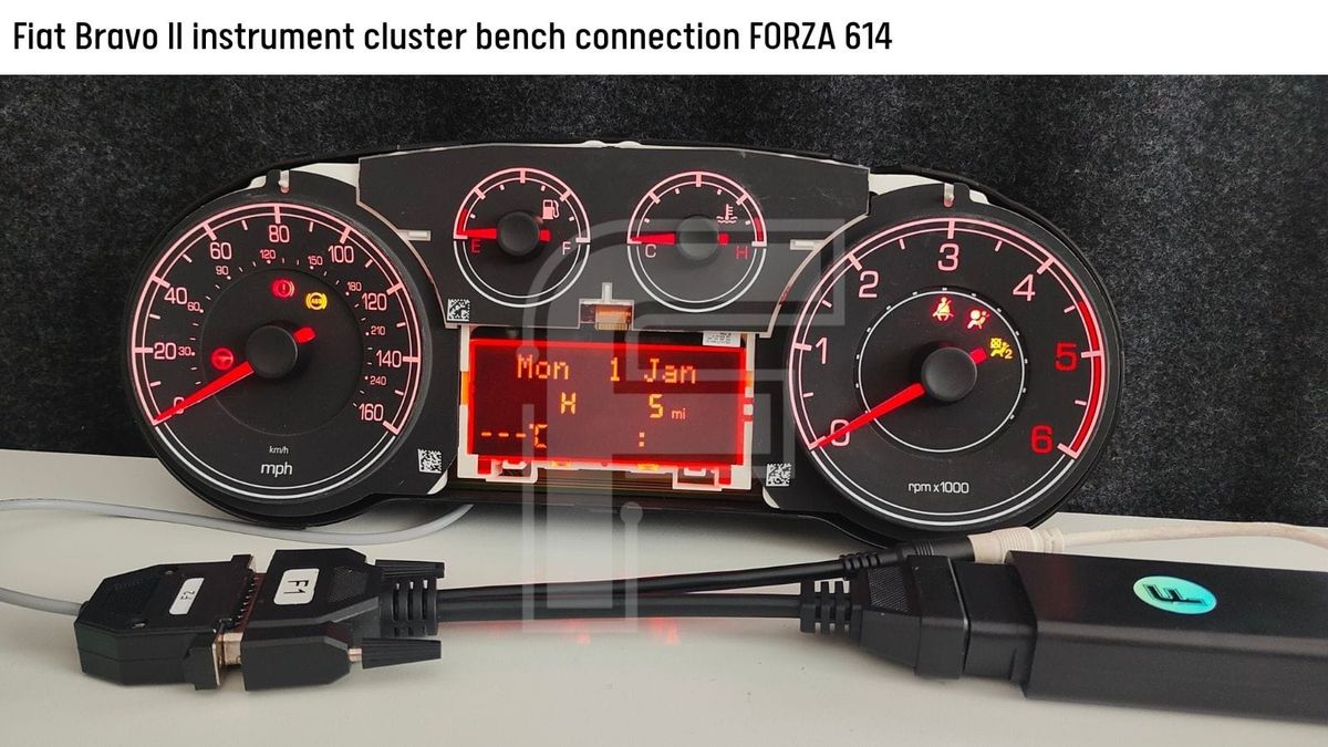 FIAT BRAVO II - Instrument Cluster H8S + 95080 programming with FORZA 614