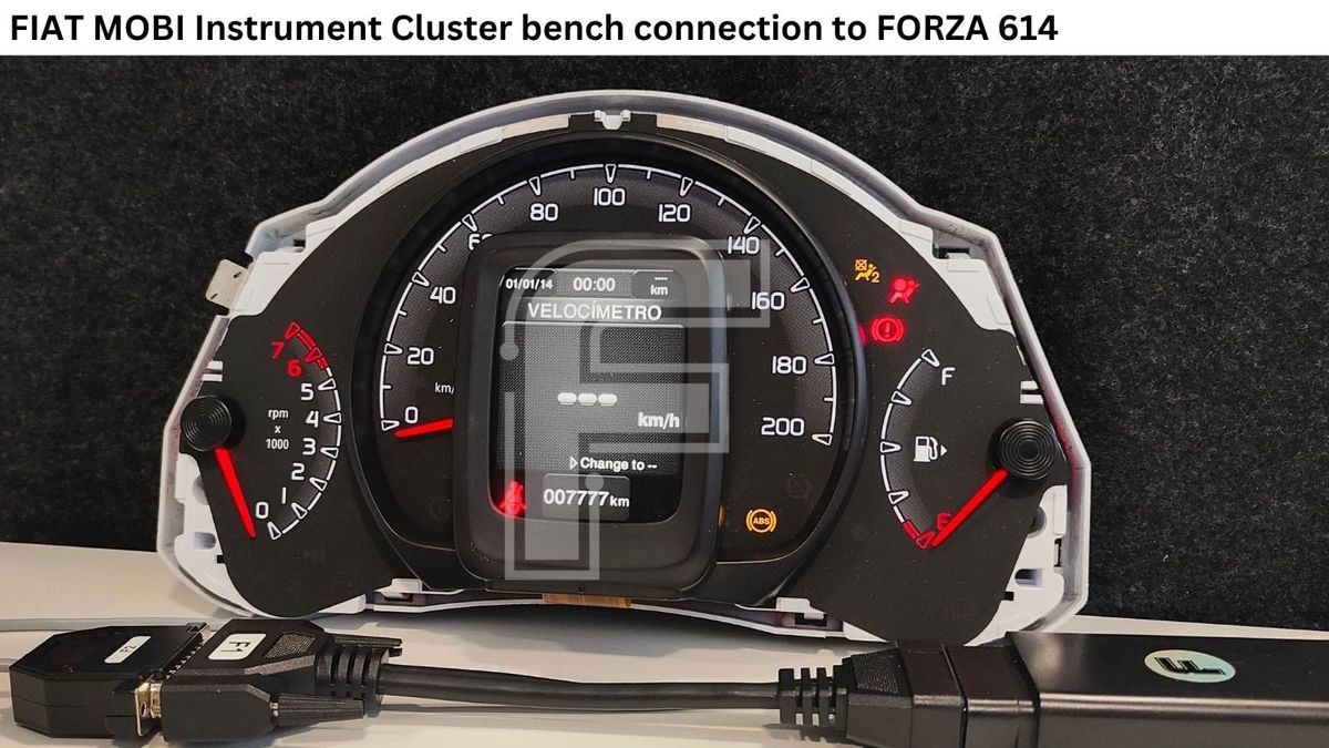 Fiat Mobi Instrument Cluster 95320 + D70F3525 supported by FORZA 614