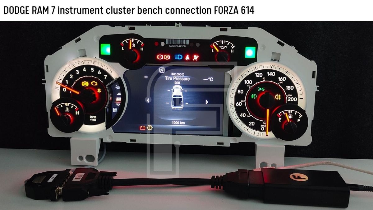 DODGE RAM 7 INCH LCD Instrument Cluster programming NEC D70F3525