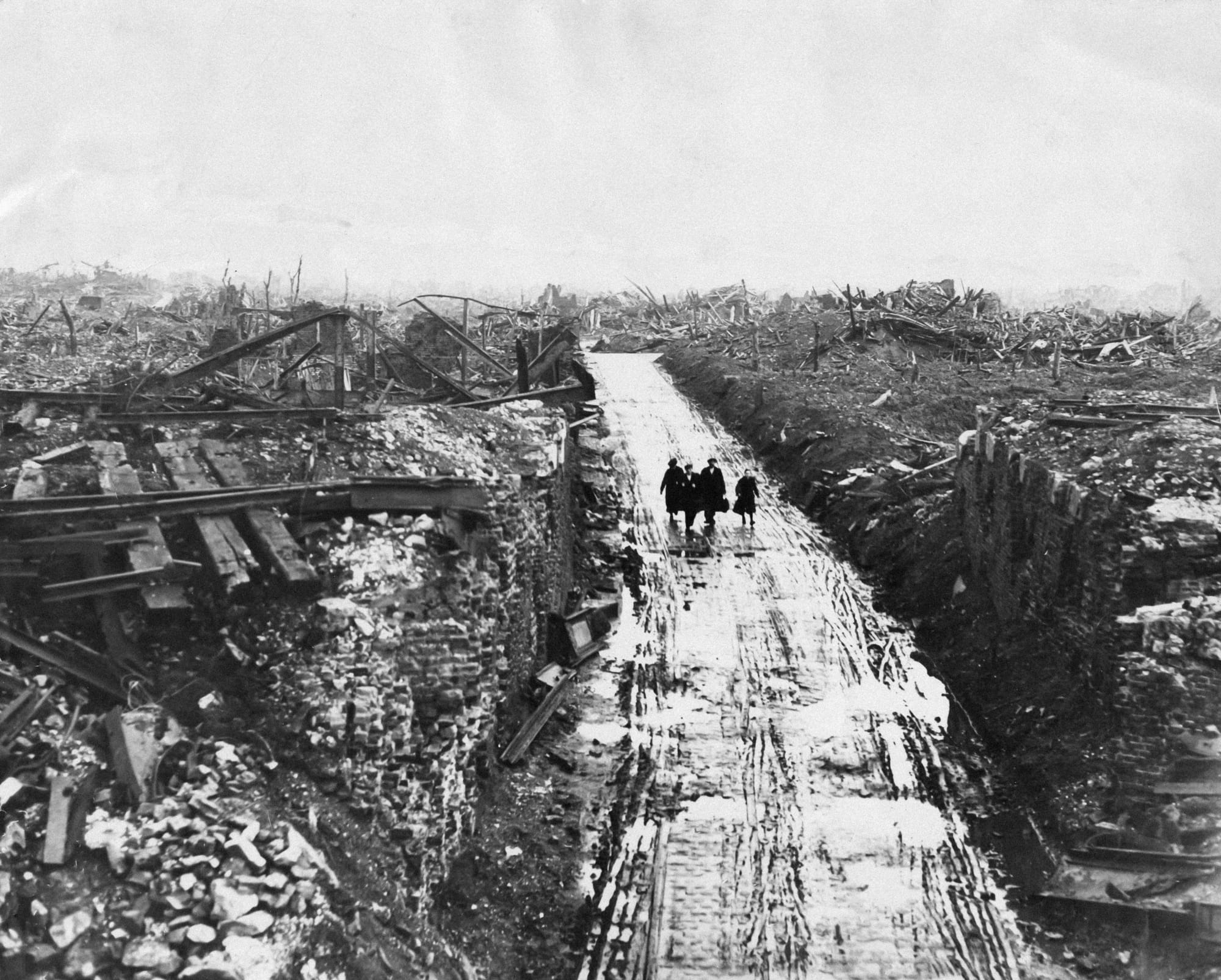 Ruins of Lens, France, circa 1918