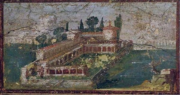 Villa San Marco, city of Stabiae. Room 60, landscape painting with maritime villa