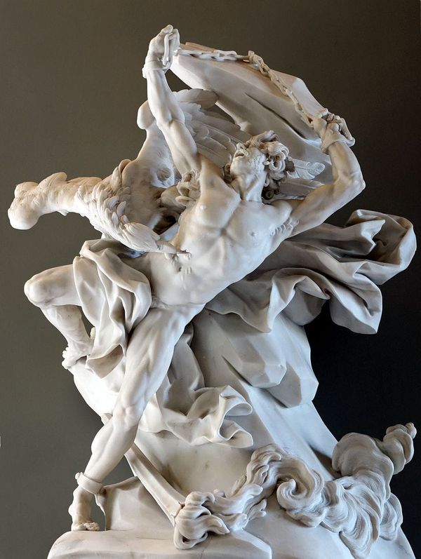 Prometheus depicted in a sculpture by Nicolas-Sébastien Adam, 1762 (Louvre, Paris, France)