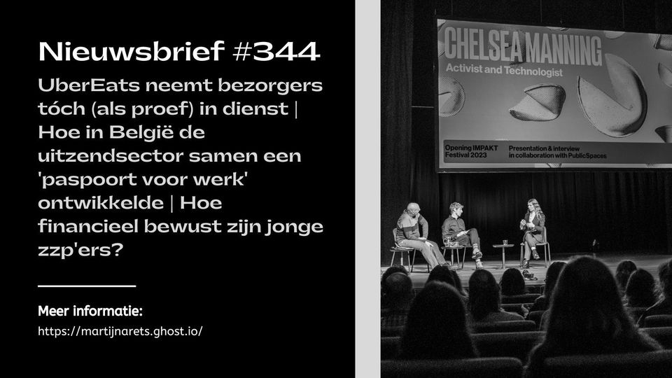 UberEats neemt bezorgers tóch (als proef) in dienst | Hoe in België de uitzendsector samen een 'paspoort voor werk' ontwikkelde | Hoe financieel bewust zijn jonge zzp'ers?