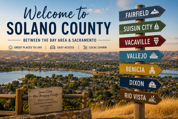 Solano County Cities Compared: A Relocation Guide to Fairfield, Vacaville, Vallejo, Benicia, Suisun City, Dixon & Rio Vista