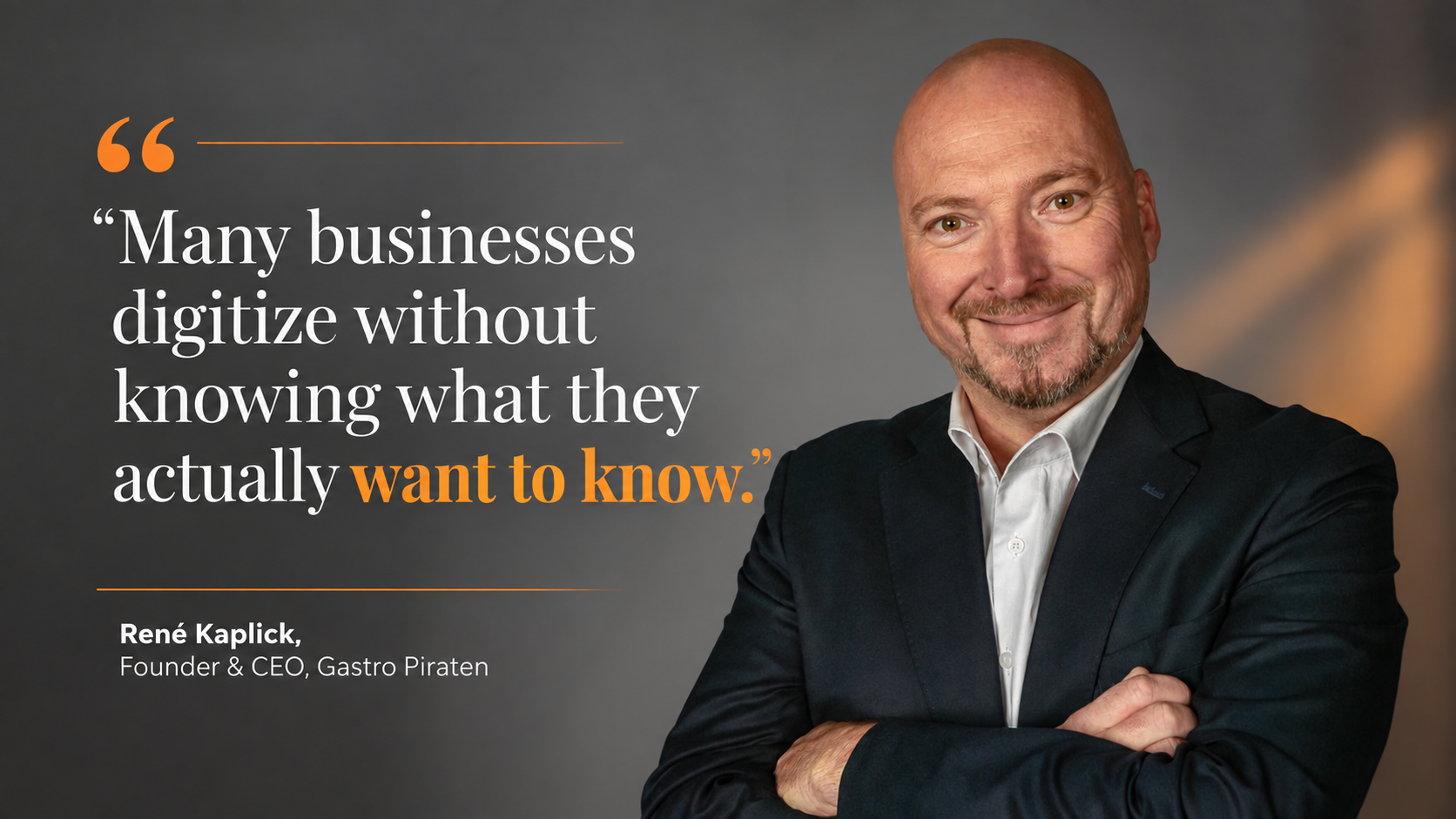 René Kaplick, founder and CEO of Gastro Piraten. The company has been advising businesses in the hospitality and hotel sectors since 2010.