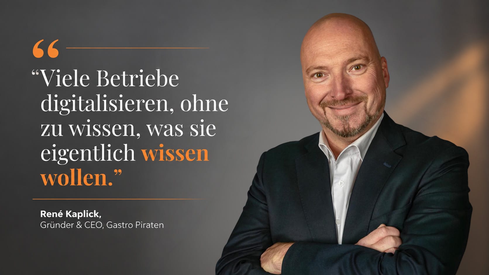 René Kaplick, Gründer und CEO der Gastro Piraten. Das Unternehmen berät seit 2010 Betriebe aus Gastronomie und Hotellerie.
