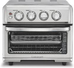 Cuisinart Air Fryer + Convection Toaster Oven, 8-1 Oven with Bake, Grill, Broil & Warm Options, Stainless Steel, TOA-70