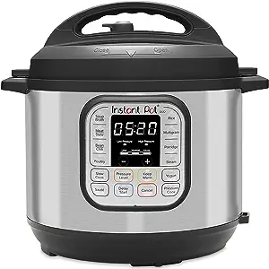 Instant Pot Duo 7-in-1 Electric Pressure Cooker, Slow Cooker, Rice Cooker, Steamer, Sauté, Yogurt Maker, Warmer & Sterilizer, Includes App With Over 800 Recipes, Stainless Steel, 8 Quart