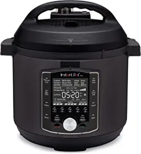 Instant Pot Pro 10-in-1 Pressure Cooker, Slow Cooker, Rice/Grain Cooker, Steamer, Sauté, Sous Vide, Yogurt Maker, Sterilizer, and Warmer, Includes App With Over 800 Recipes, Black, 6 Quart