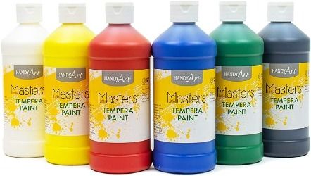 Handy Art Little Masters Tempera Paints Set, 16 oz, Pack of 6