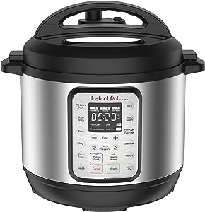 Instant Pot Duo Plus 9-in-1 Electric Pressure Cooker, Slow Cooker, Rice Cooker, Steamer, Sauté, Yogurt Maker, Warmer & Sterilizer, Includes App With Over 800 Recipes, Stainless Steel, 8 Quart