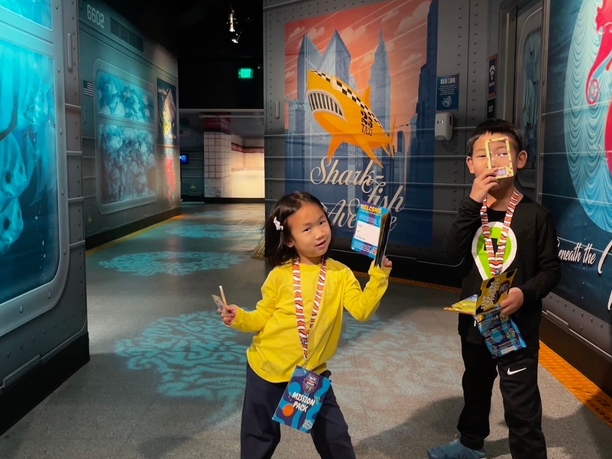 Taking on a mission at SEA LIFE Aquarium at American Dream