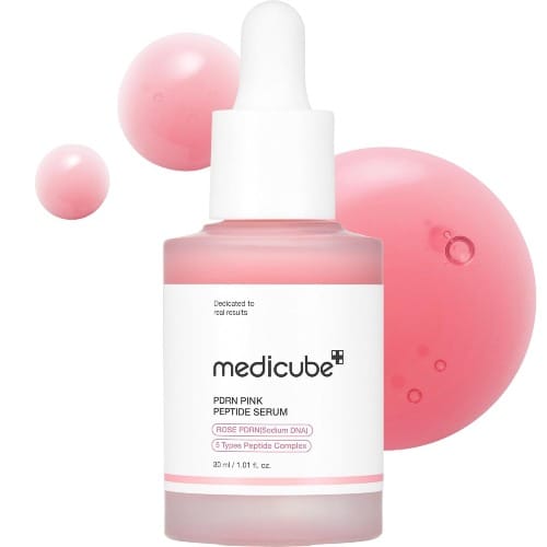 medicube Salmon DNA PDRN Pink Peptide Serum, Pink glow serum, Peptide, Niacinamide, Hydrating & Moisturizing & Firming, Uneven Skin Tone, Korean Skincare | 1.01 fl.oz.