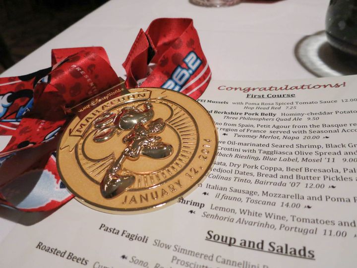 Disney Marathon Finisher Medal 2014