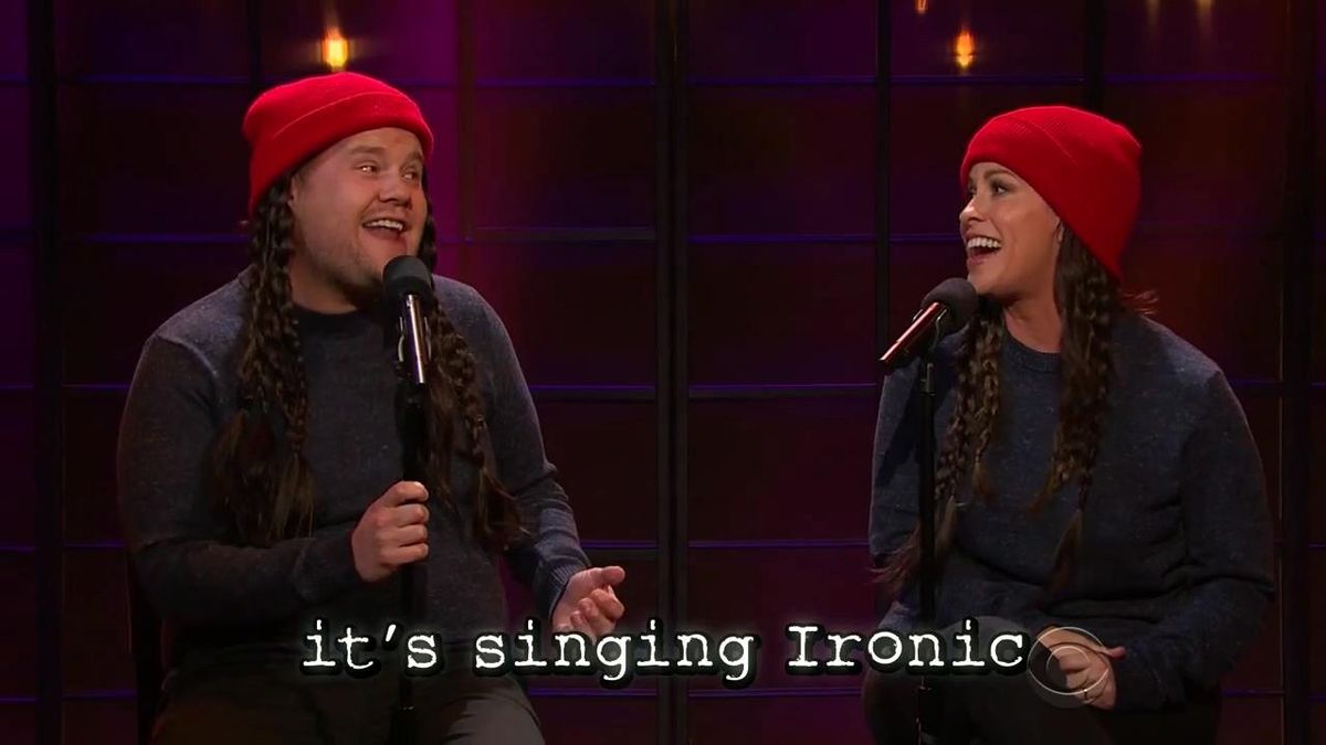 A Little Bit of Friday Fun: Corden & Alanis update Ironic