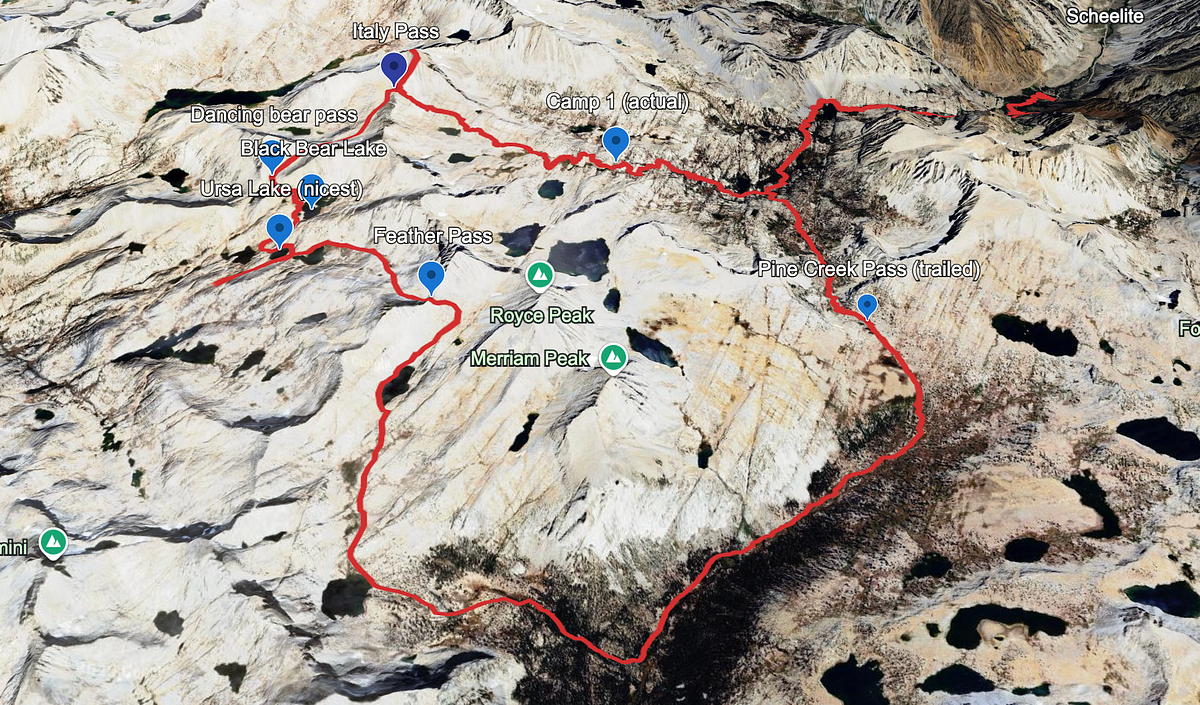 Bear Lakes Basin w/ Mt. Julius Caesar— John Muir Wilderness — July 2025