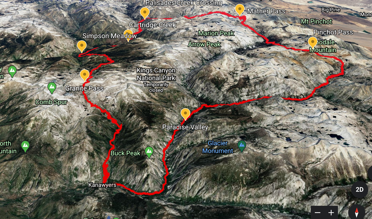 Central & Northern Kings Canyon — August 2019