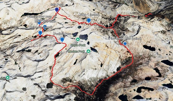 Bear Lakes Basin w/ Mt. Julius Caesar— John Muir Wilderness — July 2025