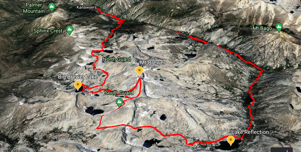 The Brewer Loop — Kings Canyon NP — July 2020