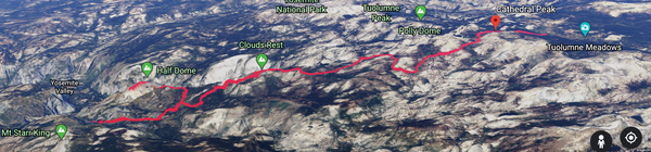 Tuolumne Meadows to Yosemite Valley, via Sunrise Lakes and Clouds Rest — October 2018