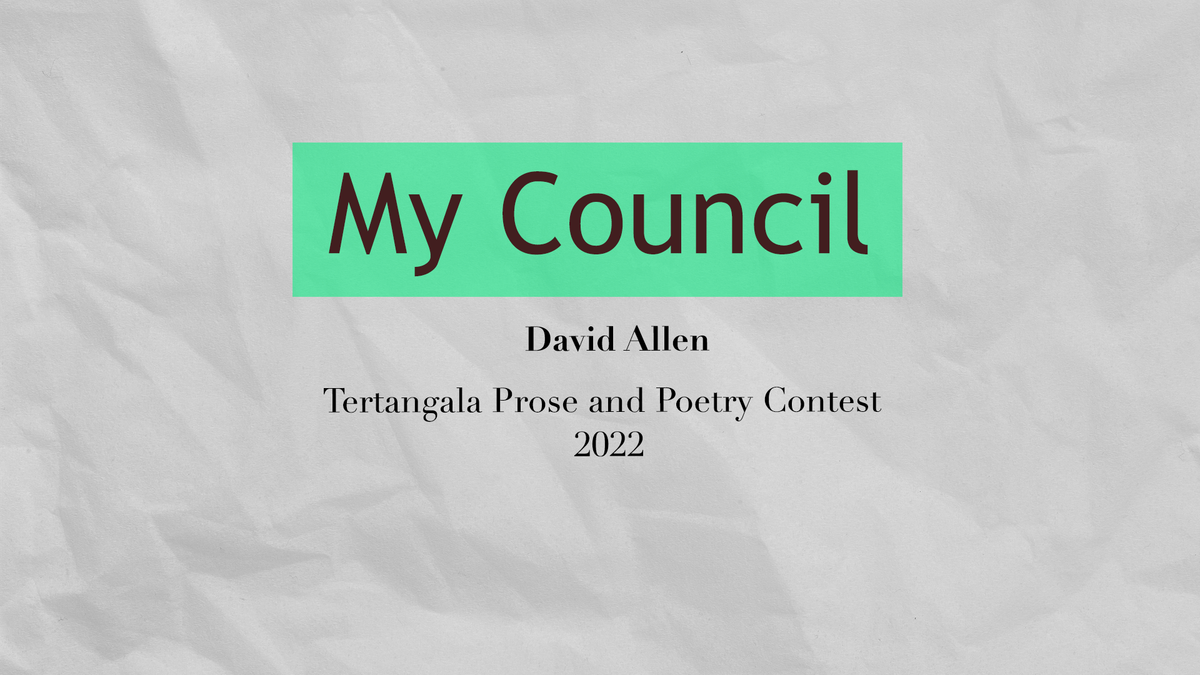 David Allen - My Council - TTPAPC 2022 Poetry