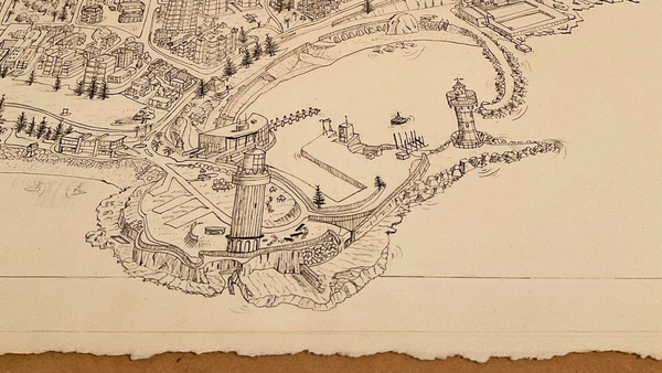 Capturing the heart and soul of Wollongong: a hand-drawn map by Alex Pescud